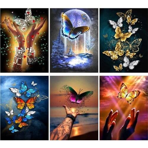 5D DIY Diamond Painting Fantasy Butterfly Full Square/ Round Paint with Diamonds Embroidery Cross Stitch Kit Home Decoration Art