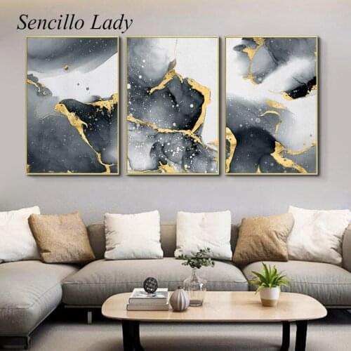 Black White Texture Golden Abstract Poster and Print Modern Canvas Wall Painting Contemporary Art Picture Living Room Decoration