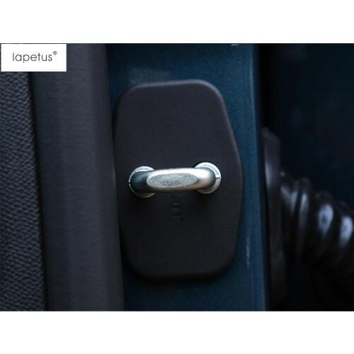 Lapetus Accessories For Peugeot 5008 2017 2018 2019 2020 2021 Black Car Door Lock Protector Molding Cover Kit Trim 4 Pcs / Set