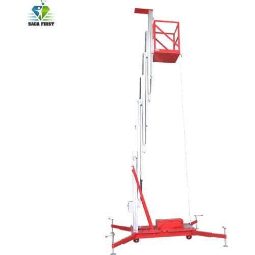 Aluminum Hydraulic Man Lifter 10m Semi-Electric Aerial Work Platform