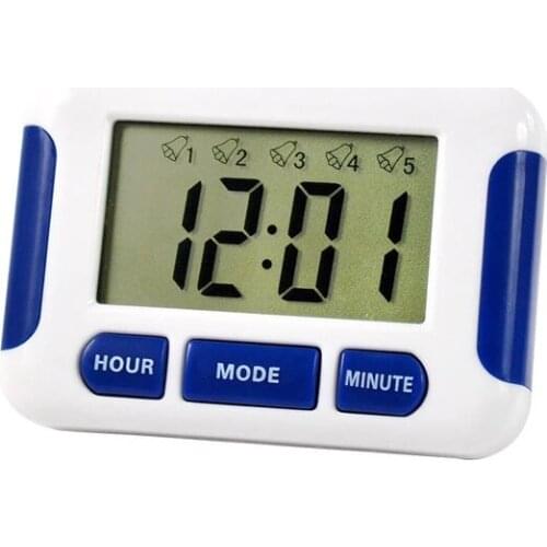 200 pcs/lot Free DHL Alarm Clock 5 Groups Noisy Bell 12/24 Hours Countdown Multi Kitchen Home House Lab