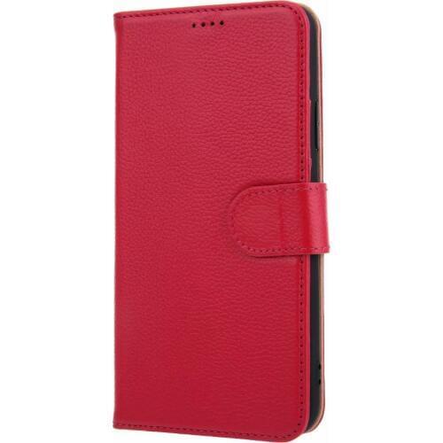 100% Pure Cowhide Flip Wallet Cover for iPhone 11 Pro Max Litchi Grain Phone Case for iPhone X XS Max XR 6 6S 7 8 Plus