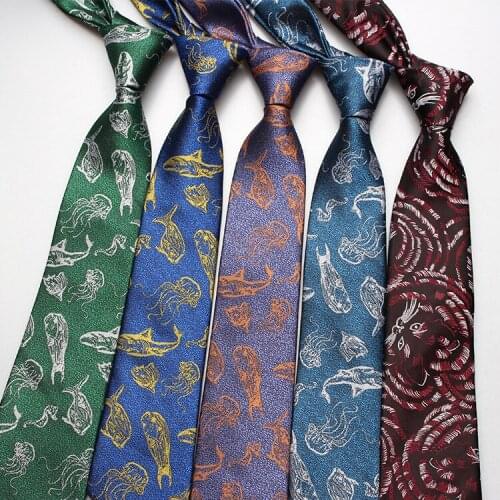 Linbaiway 6.5cm 2021 Jacquard Ties for Men Handmade Floral Print Necktie Classic Business Party Gentlemen Suit Collar Tie Cravat