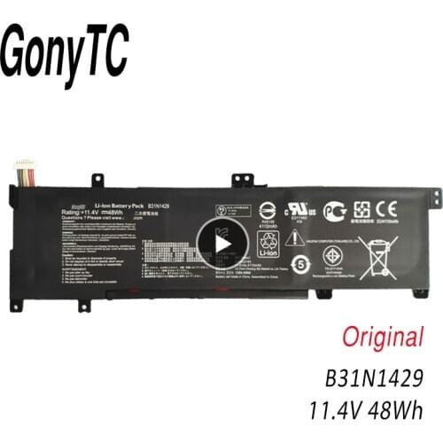 GONYTC B31N1429 Laptop Battery For ASUS A501L A501LX A501LB5200 K501U K501UX K501UB K501LB K501LX 11.4V 48WH