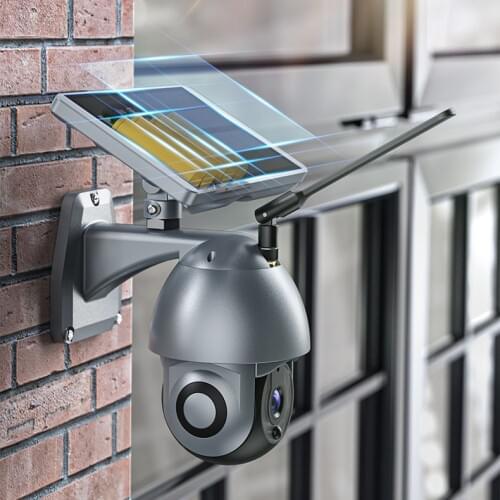 Newest Solar Pannel Camera 1080P Surveillance Security Outdoor Camera Motion Detection Network PTZ Wifi Sound-light Solar Camera