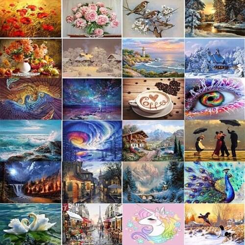 Square/Round Diamond 5D Diy Diamond Painting Scenery Diamond Embroidery Cross Stitch Diamond Home Decoration