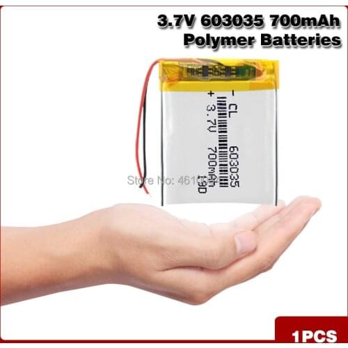 3.7V 700mAh 603035 Lipo Battery li-ion Lipo cells Lithium Li-Po Polymer Battery For Speaker Headphone GPS MP3 MP4 Toy