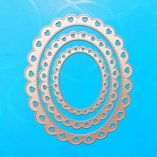 YINISE SCRAPBOOK Metal Cutting Dies For Scrapbooking Stencils HEART FRAME DIY PAPER Album Cards Making CRAFT Embossing Die CUT