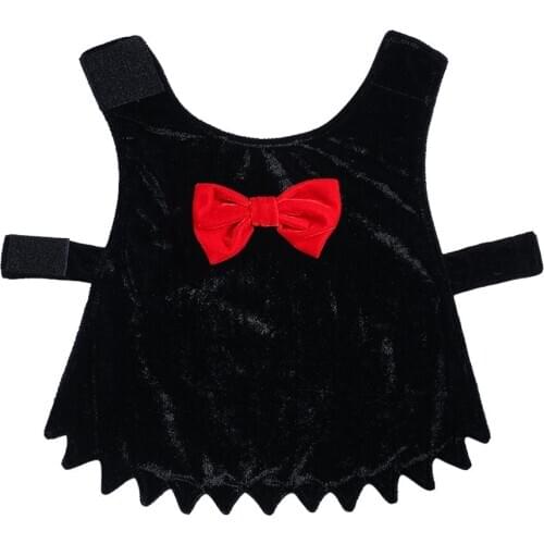 Fashion Bowknot Pet Clothes Elegant Cute Pet Small Dog Cat Clothes Double Layer Overcoat Cloak for Halloween Party Clothing