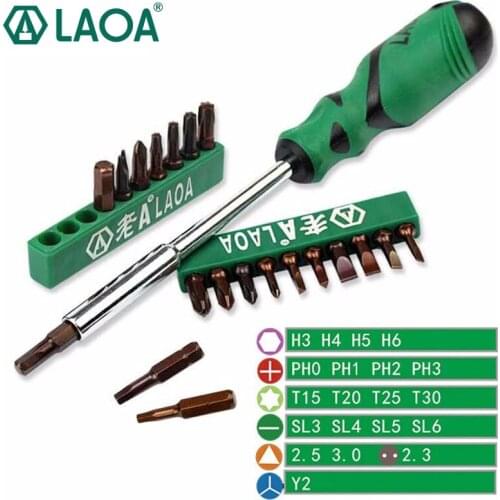 LAOA 20 In 1 Magnetic Screwdriver Sets Electromotion Screwdriver Bits Professional S2 Screwdriver Bits Repair Kit
