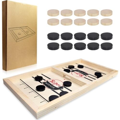 VIP Table Hockey Game Family Table Board Games Catapult Chess Parent-child Interactive Toy Fast Sling Puck Game Ice Hockey Games