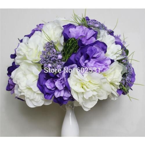 NEW!! 30CM DIA. FLOWER+47CM FLOWER shelf set High-end wedding route guide road lead flowers table centerpiece flower decoration
