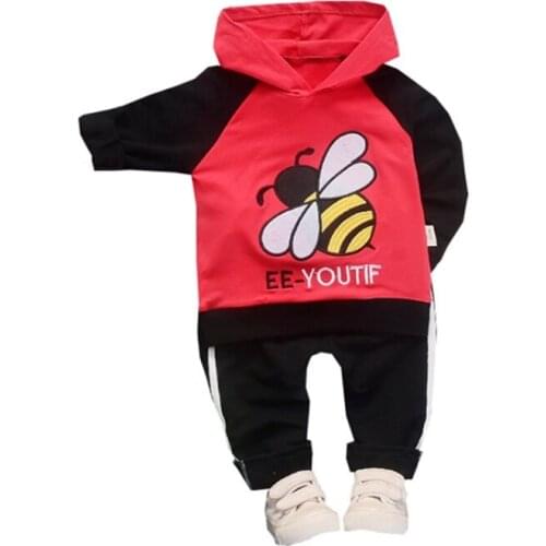 New Spring Autumn Baby Girl Clothes Children Boys Cotton Hoodies Pants 2Pcs/sets Infant Toddler Fashion Clothing Kids Sportswear