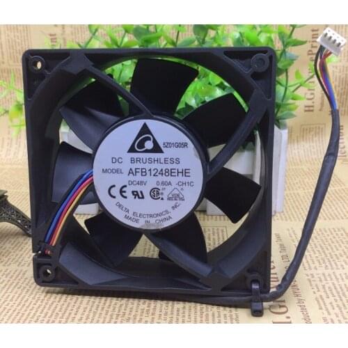 Original Delta AFB1248EHE 12038 12CM DC 48V 0.6A PWM speed control wind capacity Cooling fan