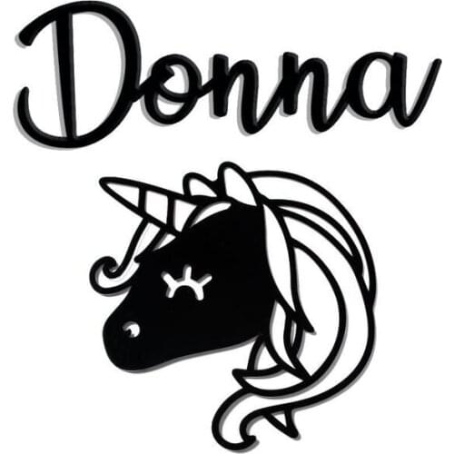 Unicorn Personalized Door Sign, Kids Room Door Sign, Perspex Door Name Sign, Custom Door Sign