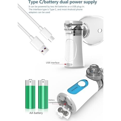 Handheld Medical Portable Nebulizer Humidifier Inhaler Silent Atomization Fine Particles Asthma nebulizador Health Care adulto