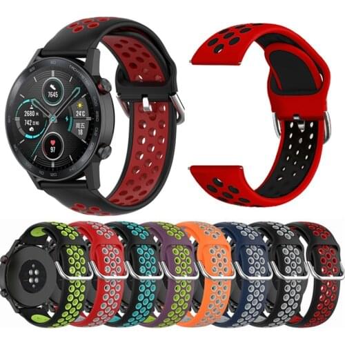 22MM Silicone Watch band Strap for Huawei Watch GT 2 GT 46mm /GT 2e /HONOR Magic Bracelet For huawei Magic GT Wrist band Correa