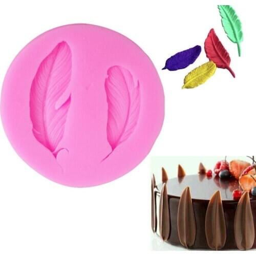Silicone Mold 3D bird Feathers Fondant Cake Decorating baking Tools silicone mold chocolate sugar art displays