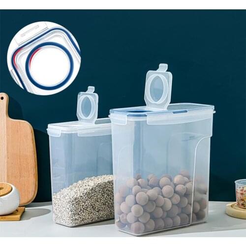 Silicone Seal Grain Thorough Grain Thick Flip Sealed Cans Kitchen Food Season Storage Container