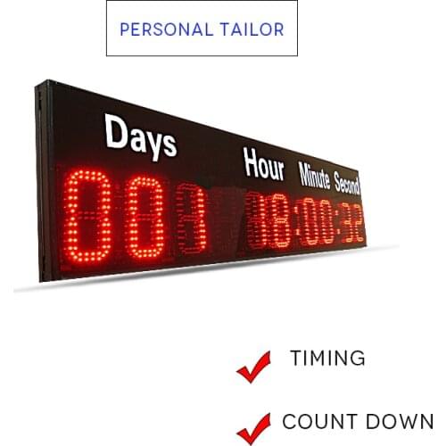 Hot sale red hours minutes and seconds wall clock led clock led display led timer high brightness 12H/24H real time clock