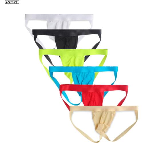 1 Pcs Backless Male Jockstrap Ice Silk Men Sexy Cool Briefs Double Thong Underwear Gay Slip Homme Srting