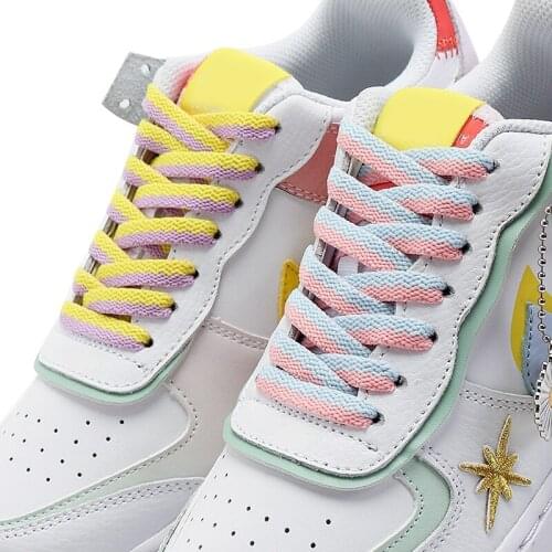 1Pair Flats Shoelaces Off Sneaker White Shoes Lace Classic Flat Double Hollow Woven Shoelaces For AJ/AF Shoes Lace Strings