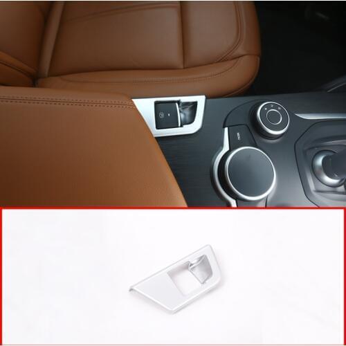 For Alfa Romeo Giulia 2017 Car Accessories ABS Matte Chrome Electronic Handbrake Decoration Cover Trim 1PC