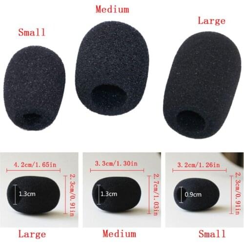 10PCS Microphone Windscreen Sponge Cover Headset Mic Foam Cover Protective Cap for Gooseneck Meeting Mic