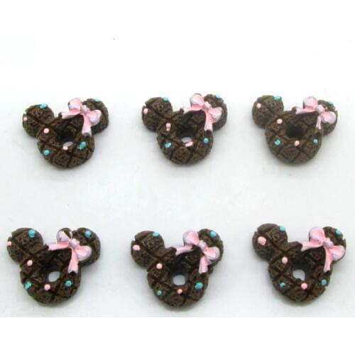 20Pcs Colorful Resin Mouse Decoration Crafts Flatback Cabochon Scrapbooking Fit Hair Clips Embellishments Beads Diy