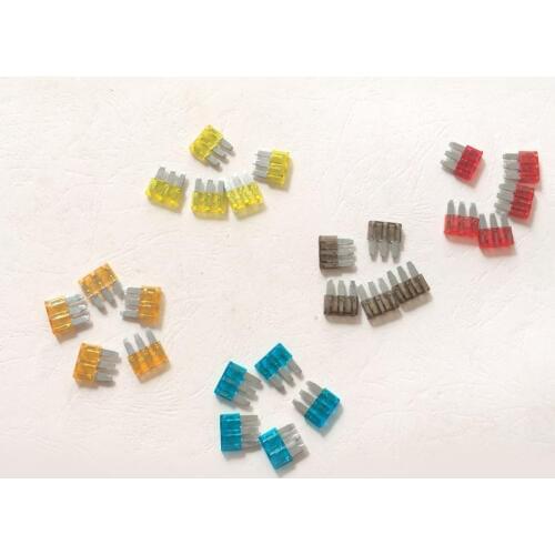 25 Pcs/lot Micro 3 Pins Fuse Automotive Car Fuse For Ford Focus Mondeo Dodge JEEP 5A 7.5A 10A 15A 20A