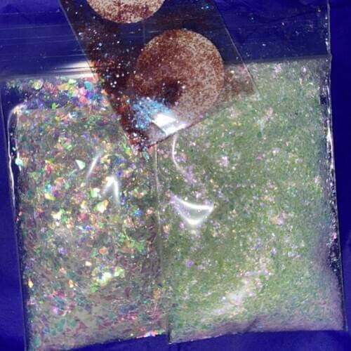 50g/6 Colors Opal Irregular Glitter for Nail Art SNOW WITCH (OPAL-IRREGULAR) 1mm – Irregular Chunky Glitter – Opal (50G/Bag)