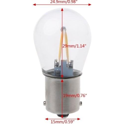 50LC DC12V 1156 P21W Ba15s Lamp LED COB Light DRL 12V Reverse Yellow Turn Signal 2018