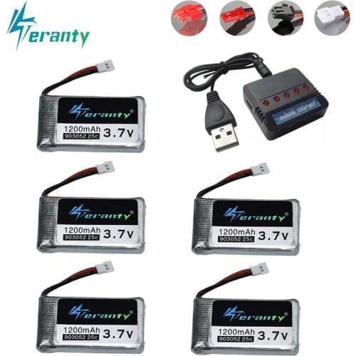1200mAh 3.7V Lipo Battery for Syma X5 X5C X5S X5SC X5SW M18 M68 H5P T64 T05 HQ898B H11C H11D RC Quadcopter Drone Spare Part 2020