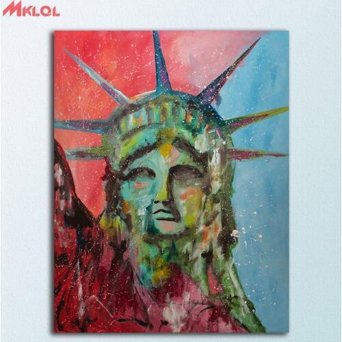 Large Wall art Statue of Liberty Pop Art Canvas Painting For Living Room Home Decoration Oil Painting On Canvas Wall Painting