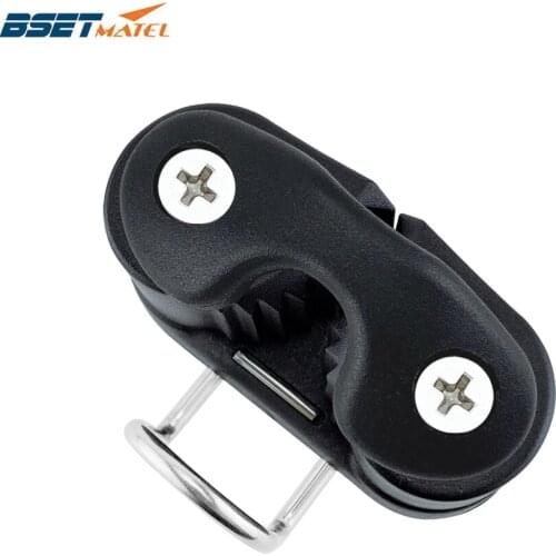 Black Composite Ball Bearing Cam Cleat with leading Ring Pilates Equipment Boat Fast Entry Rope Wire Fairlead Sailing Accessorie