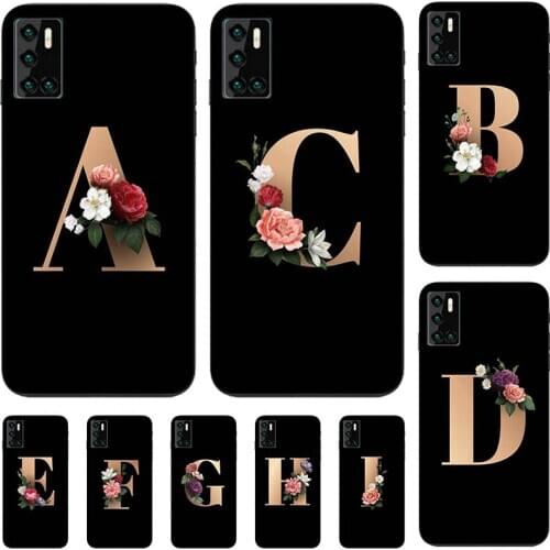 For Cubot P40 Case For Cubot P30 P20 X19 Cute Lovely Cartoon Pattern Flowers Black Letters Silicone Soft Cover