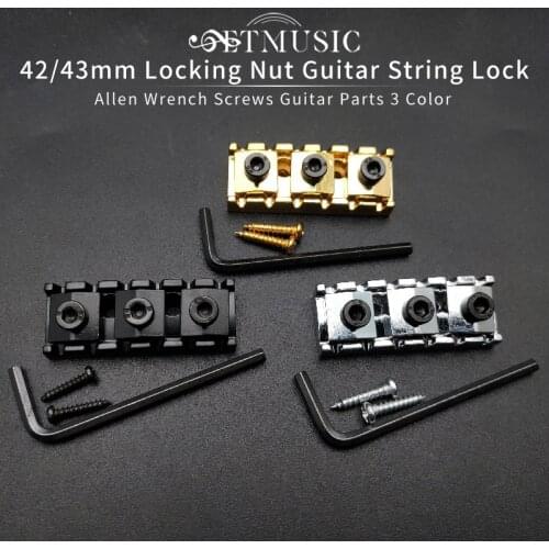 Electric Guitar 42mm/43mm Metal Guitar Tremolo Bridge Locking String Nut for Electric Guitar Guitars Parts Accessories