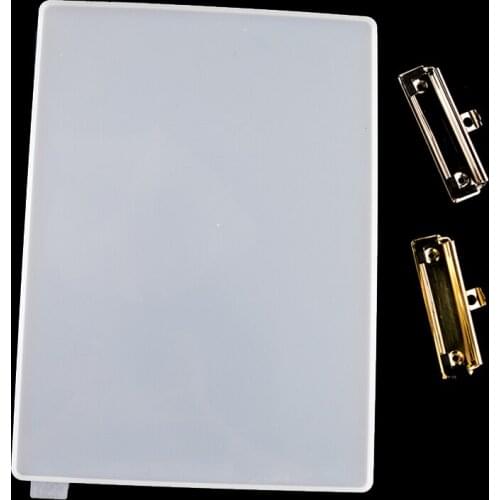 Folder Resin Mold Drawing Board Clip Silicone Mould Gold Handle Long Tail Seal Clamp Handle Metal Clip Silicone Mold