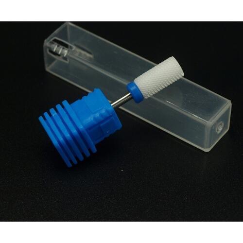Flat Medium nail art salon toolsCeramic nail drill bit mill Cutter file for nail art electric drill manicure machine Accessories
