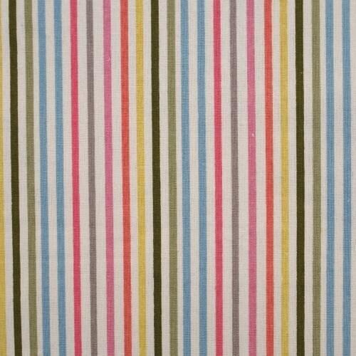 Cotton Linen Fabric for sewing pathwork, bedding - Color stripe (width=140cm)