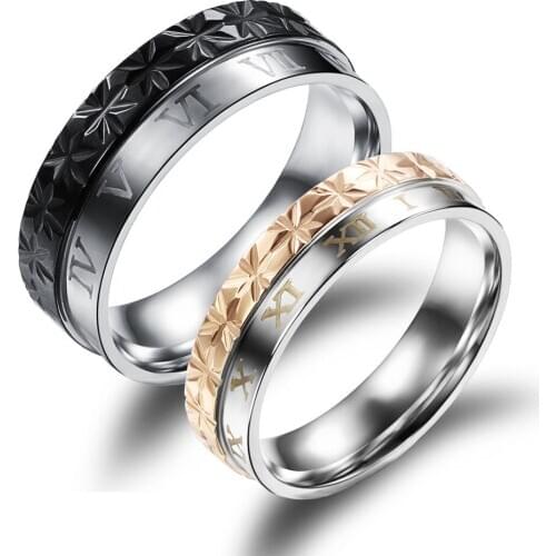 Jewelry wholesale new M word Creative color trend of the avant-garde creative titanium steel rings couple rings GJ456