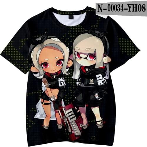2021 Hot Fashion Kids t shirt Splatoon Boys/Girls High Quality Ventilate Summer children T-shirt Casual Splatoon Tops tshirt