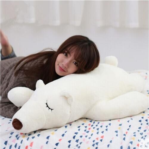 Dorimytrader Cuddly Animal Polar Bear Plush Doll Giant Stuffed Soft Stuffed White Toys Pillow Gift 80cm 100cm DY60987