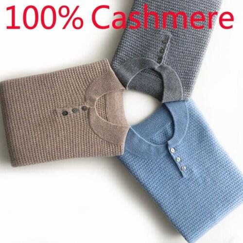 New Arrival High Quality Autumn And Winter 100% Cashmere Sweater Men Thickened Pullover Half Turtleneck Knitted Coat Size M-3XL