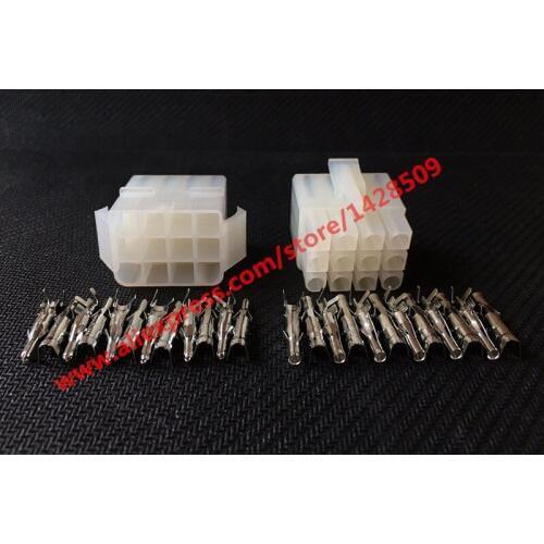20 Sets 12 Pin 12 Way Female And Male Big Tamiya Connector Set Kits Large Tamiya Set L6.2 6.2MM Socket Plug