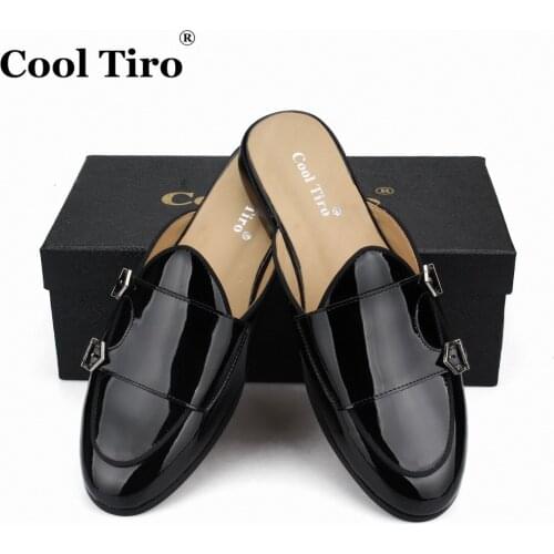 NEW Men Slippers Genuine Vernis Leather Loafers Outdoor Non-slip Casual Shoes Summer Spring Fashion top grade 2021 WITH BOX