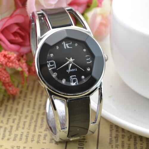 New Brand Fashion Womens Alloy Band Quartz Analog Round Bracelet Bangle Watch Gift Female Ladies Wrist Watches
