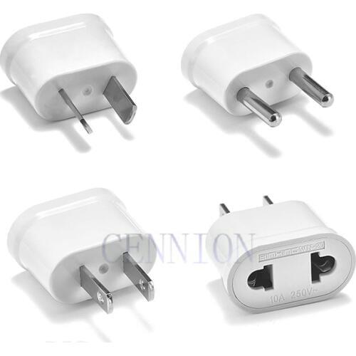 Copper type Pass 10A EU US AU AC Power Plug Trip Travel Adaptor Convertor for Journey 100pcs
