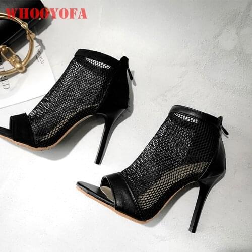 Sale Brand New Fashion Black Women Sandals Sexy Super High Stiletto Heels Lady Party Shoes WL341 Plus Big Size 12 43 45 48