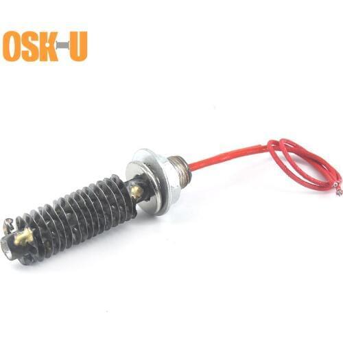 Finned Cartridge Heater 12mm Tube Diameter 304SUS Heater Element 220V M18 Thread Fin Tubular Heating Element for Core Shooter